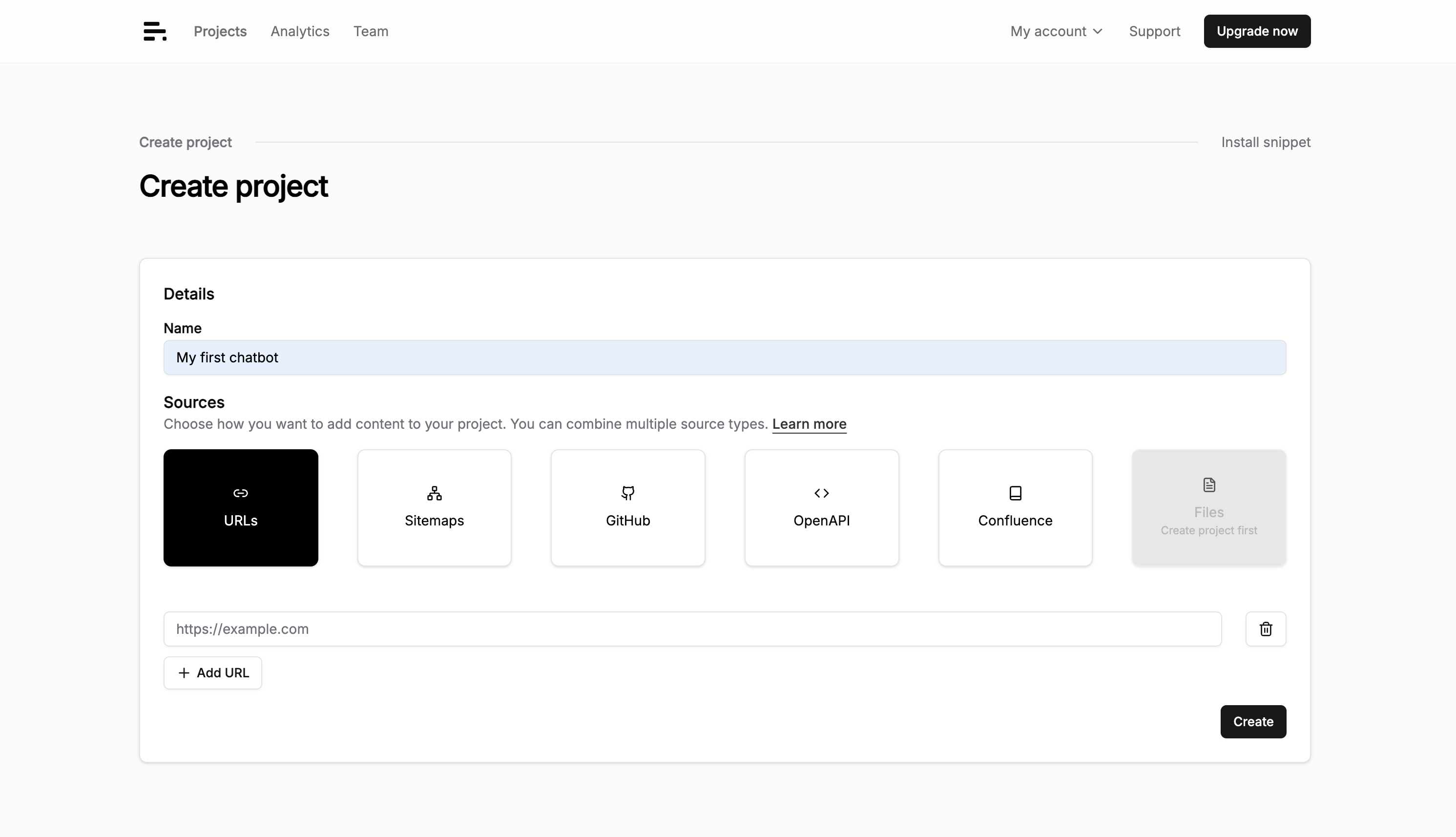 Create project