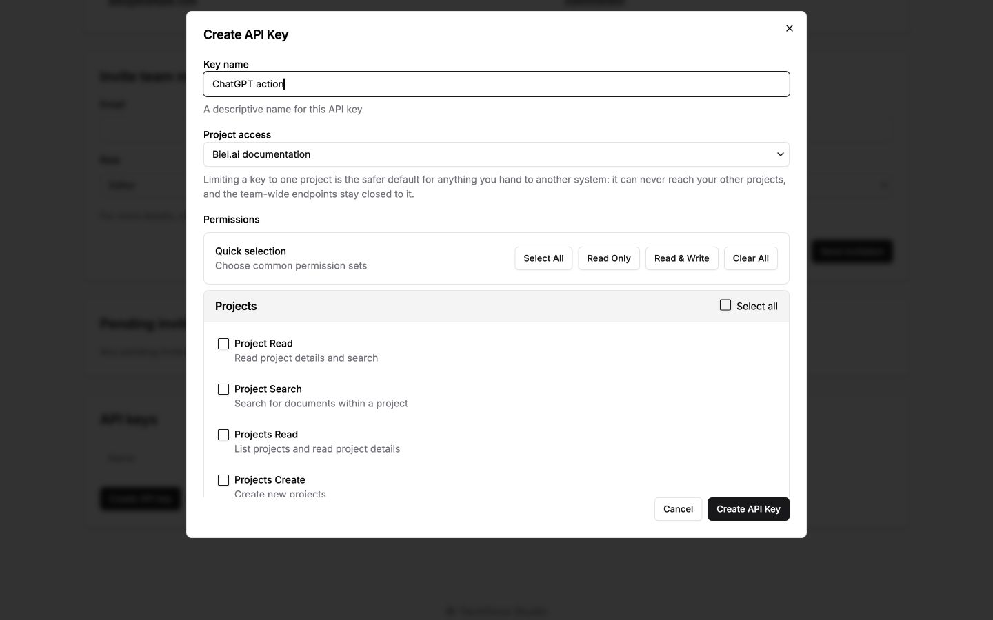 Restrict the API key to your project