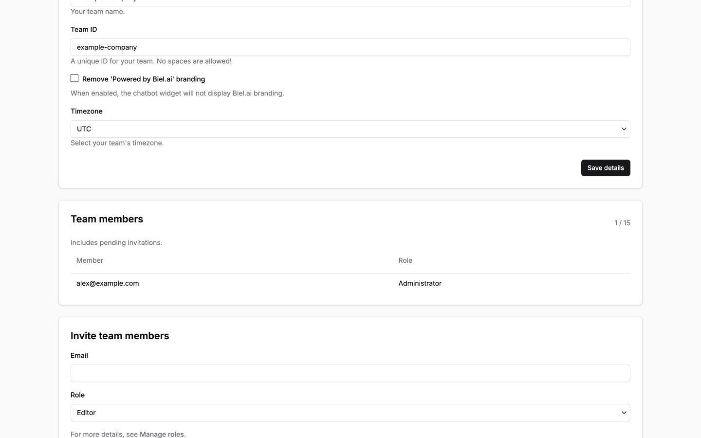 Manage roles