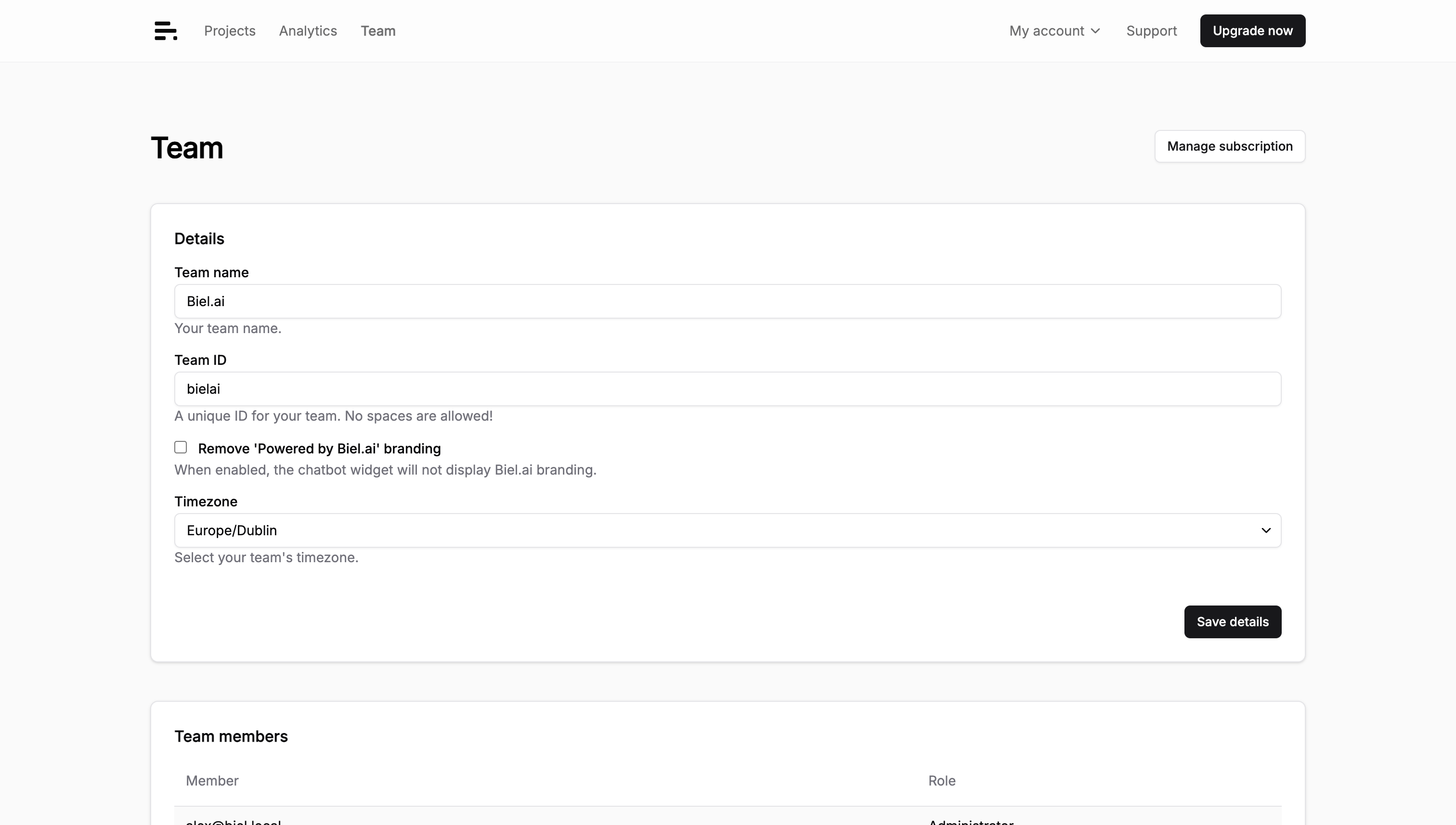 Manage roles
