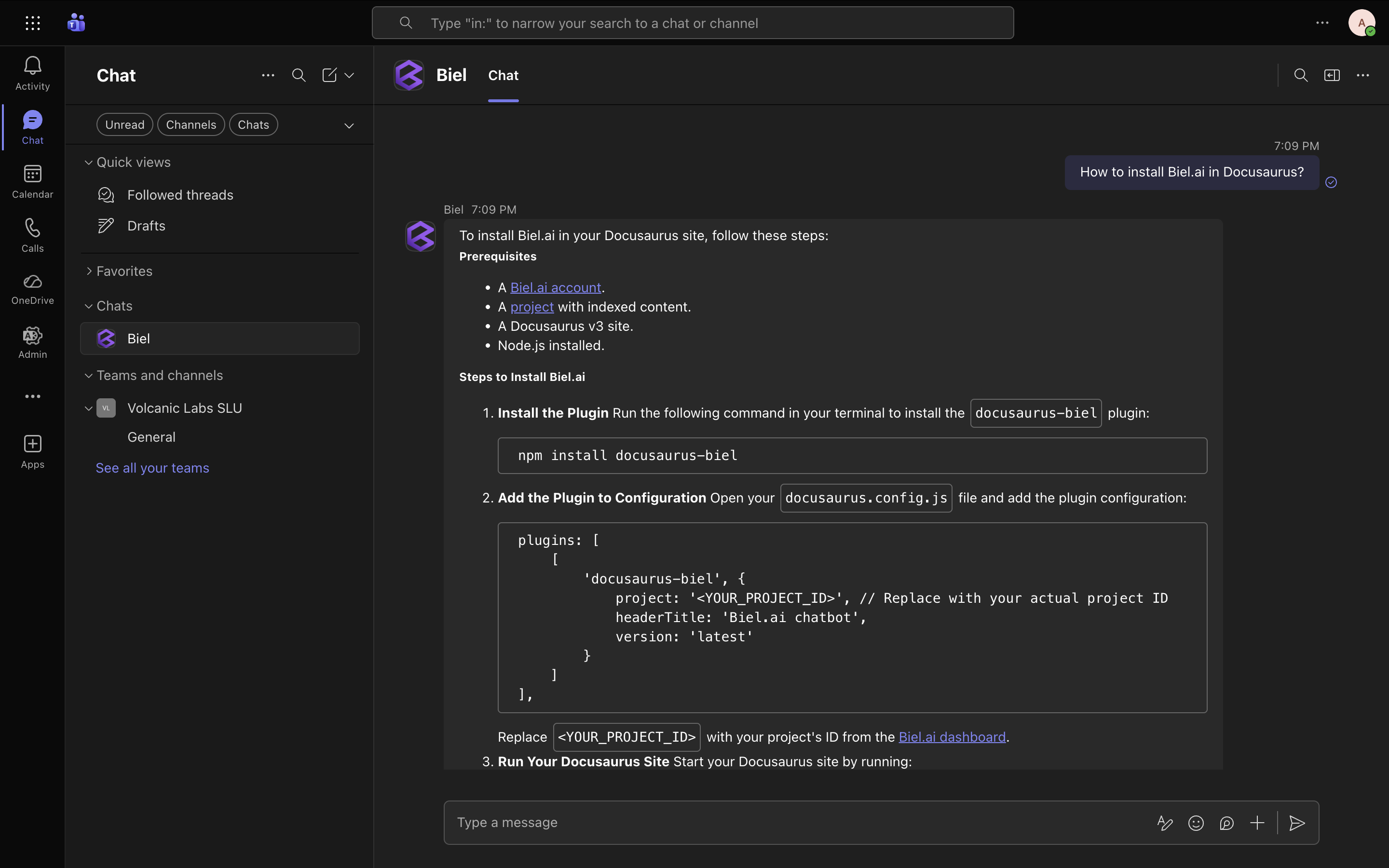Microsoft Teams Integration